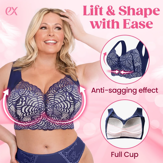 ExSecret – Ultimate Lift Full-Figure Seamless Lace Cut-Out Bra