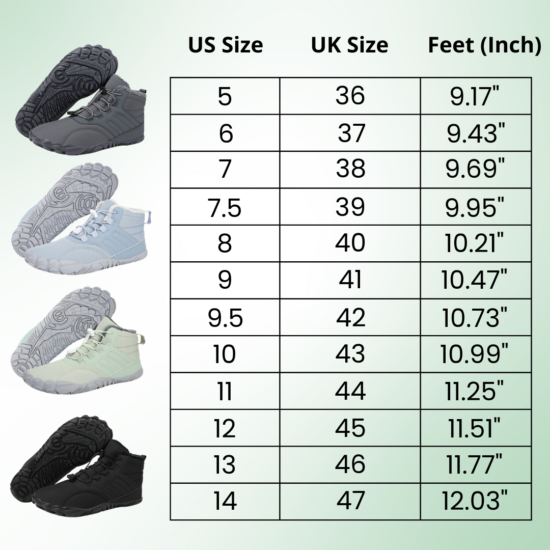 Orthoboots - Non-slip & Waterproof Winter Barefoot Shoes (Unisex)